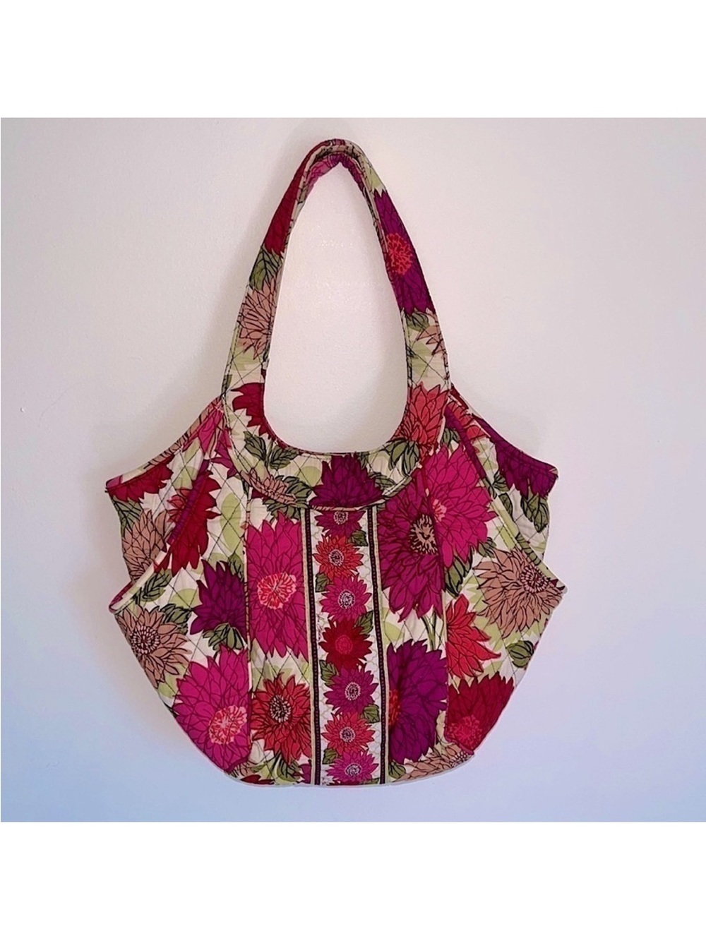 Vera Bradley Hello Dahlia Side By Side Large Tote